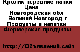 Кролик передние лапки › Цена ­ 550 - Новгородская обл., Великий Новгород г. Продукты и напитки » Фермерские продукты   